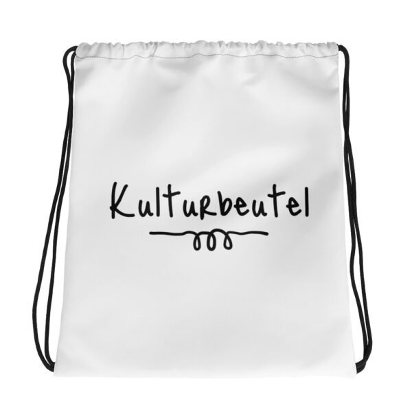 Kulturbeutel Kordelzugbeutel mit Schriftzug