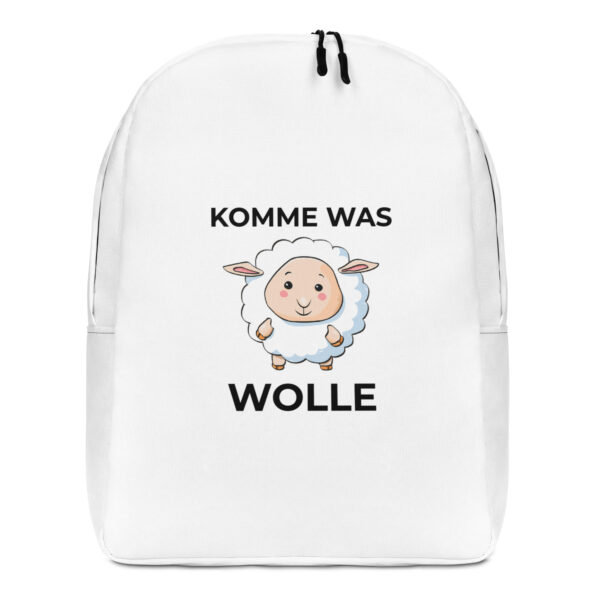 Rucksack Schaf "Komme was Wolle" weißer Rucksack mit schaf-Design und witzigem Aufdruck