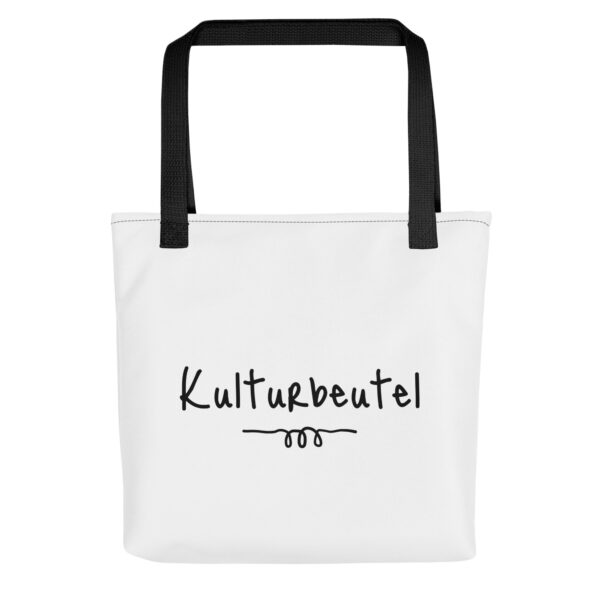 Tasche mit Spruch "Kulturbeutel" weiße Tragetasche mit witzigem Aufdruck