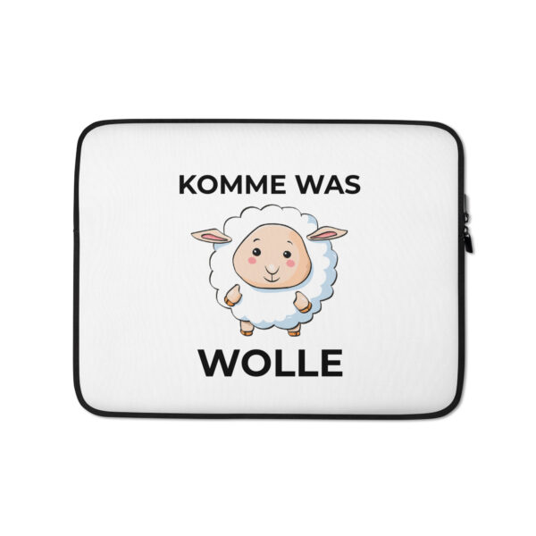 Schutzhülle Laptop Komme was Wolle mit Schafmotiv