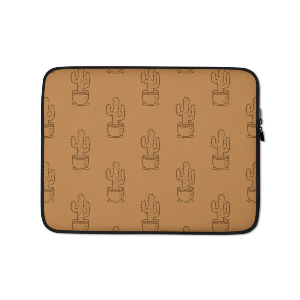 Laptop-Tasche "Kakteen" - 100 % Neopren mit Kunstfell-Innenfutter