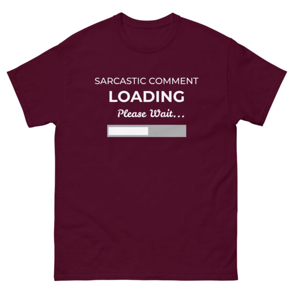 T Shirt Sarkasmus klassisches Herren-T-Shirt "Sarcastic Comment" weinrotes T-Shirt mit witzigem Aufdruck