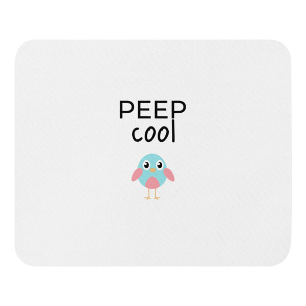 Mousepad "Peep cool" mit weicher Polyesteroberfläche und niedlichem Vogeldesign