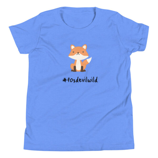 T Shirt Fuchs Kinder "Foxdevilwild" blaues T-Shirt mit Fuchsaufdruck