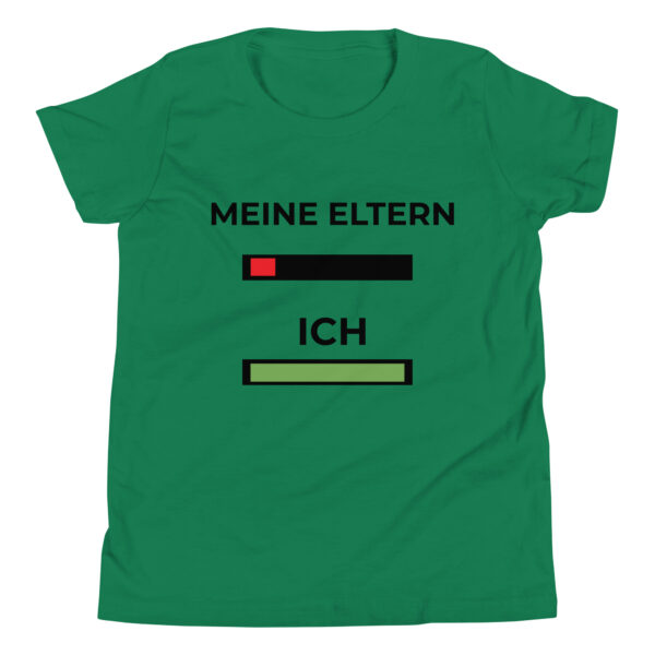 T Shirt Energie Kinder-T-Shirt "Meine Eltern & Ich" grünes T-Shirt mit Energie-Anzeige-Aufdruck