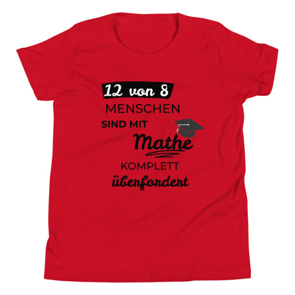 Mathe T Shirt Kinder “12 von 8 Menschen …” rotes T-Shirt mit witzigem Aufdruck