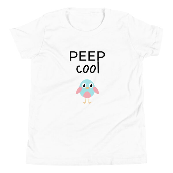 Jugendliche T Shirt Kinder-T-Shirt "Peep cool" weißes T-Shirt mit niedlichem Vogel-Aufdruck